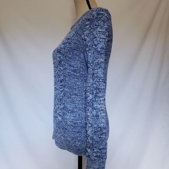 Gap Cable Knit Womens Sweater Sz XS Marled Preppy Cozy Y2K Minimal Long Sleeve - Picture 3 of 8